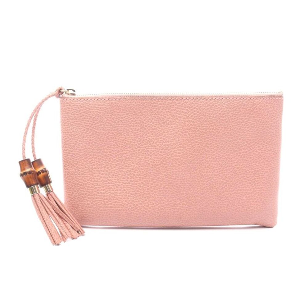 Gucci Bamboo Leather Clutch Bag - Picture 1 of 5